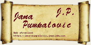 Jana Pumpalović vizit kartica